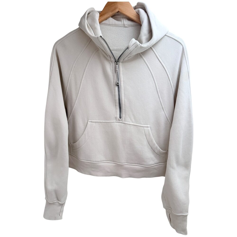Lululemon Women's XS White Scuba Oversized HalfZip Hoodie